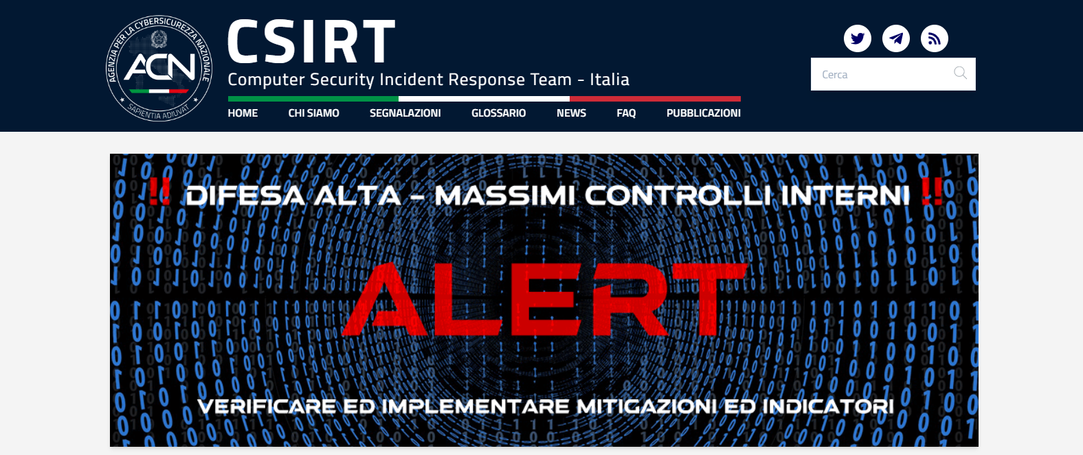 Monitoraggio rischi cyber